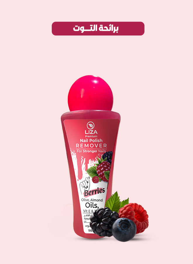 Strengthening Nail Polish Remover with vitamins, minerals, natural oils - Berries Scent