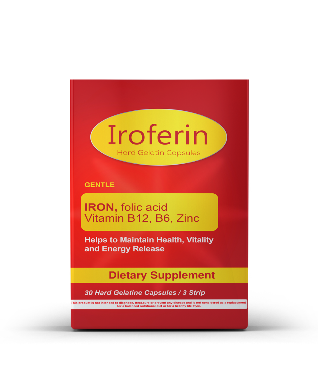Iroferin Capsules 30 | Iron, Folic Acid & Vitamin B Complex