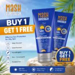 Mash Sunscreen Aqua Fluid SPF50+ ( For Oily Skin ) 60 gm